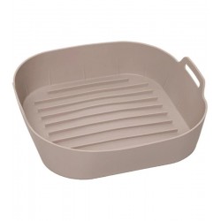 Forma Quadrada 20X5CM Para Air Fryer Bege Silicone